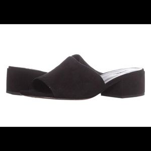 Vince Rachelle black suede slides sandals